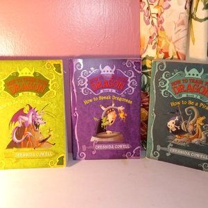 How to Train Your Dragon lot of 3, Books 2, 3, and 5 by: Cressida Cowell
